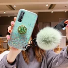 Чехол Handphone для Realme Narzo 30 4G мягкий, роскошный, из ТПУ стразы кольцо держатель Hariball с ремешком