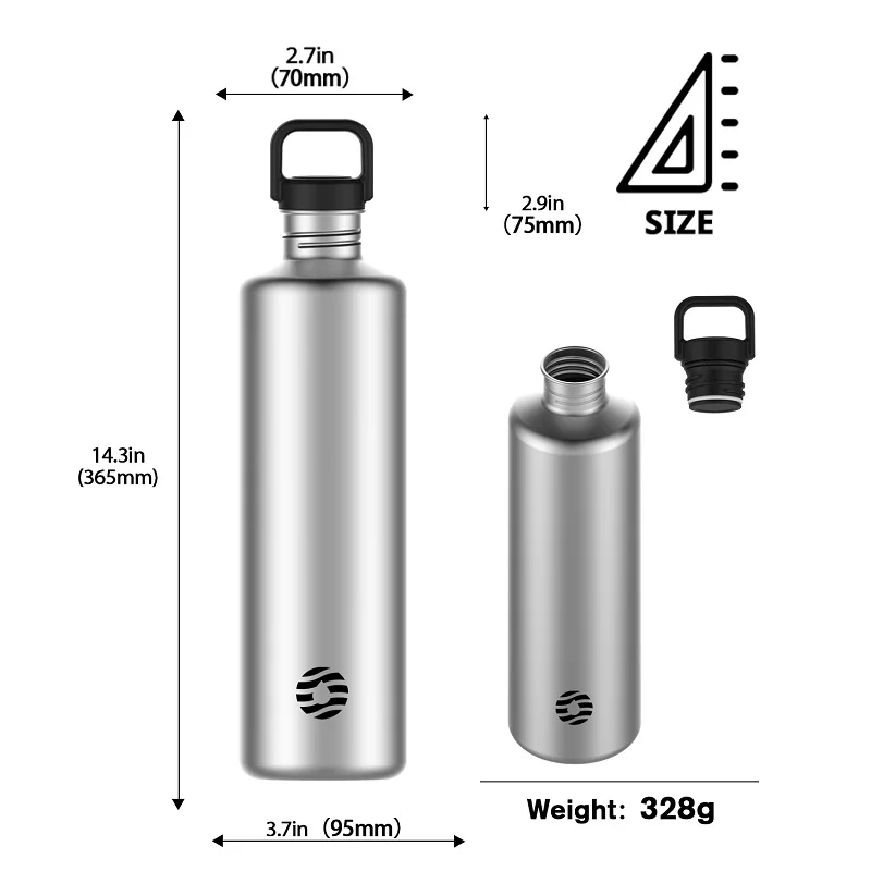FEIJIAN Stainless Steel Cold Water Bottle Portable Cycling Sports Drinking Cup Leakproof BPA Free Large Capacity 1000ml | Дом и сад