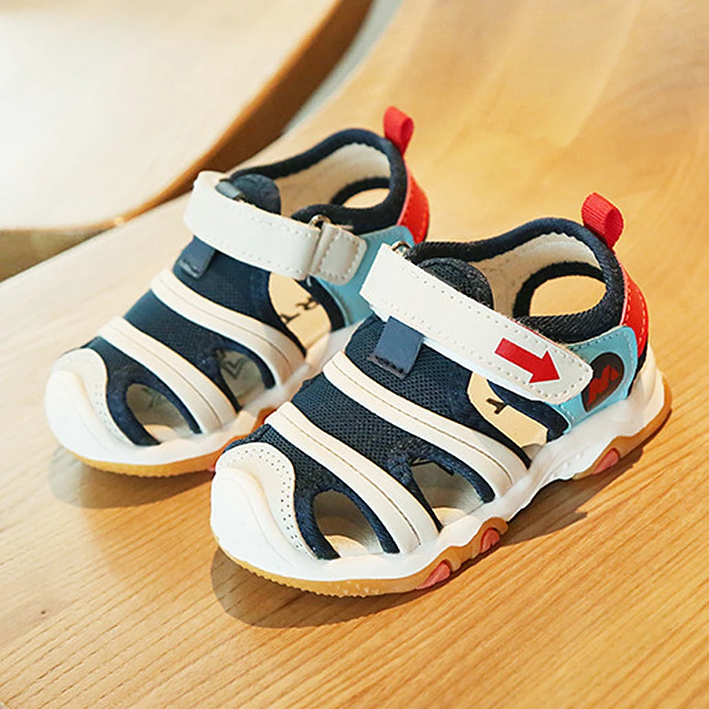 

summer kids shoes closed toe toddler boys sandals orthopedic sport pu leather kids sandals shoes Soft bottom anti slip sandals