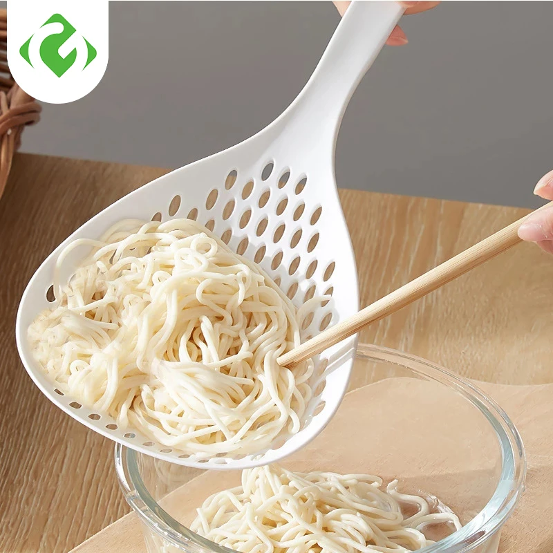 

1PCS Colander Noodle Colander Large Fishing Spoon Household Kitchen High Temperature Resistant Long Handle Strainer Spoon GY