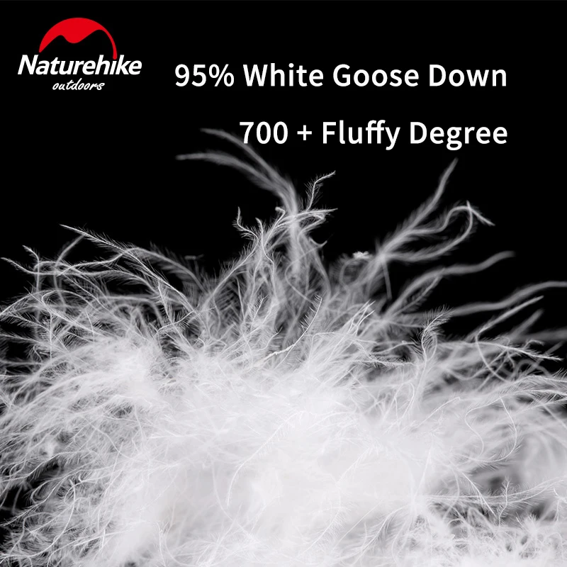 Брюки Naturehike зимние с двойной молнией уличные штаны из белого гусиного пуха для