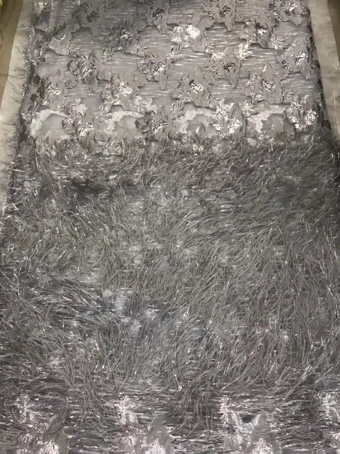 Новинка Анкара ткань тюль 3D кисточки африканская кружевная для платья выпускная