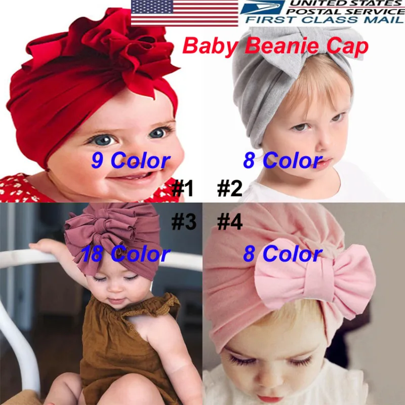 Свяжитесь с нами для новорожденных Дети маленьких девочек милым бантом Тюрбан