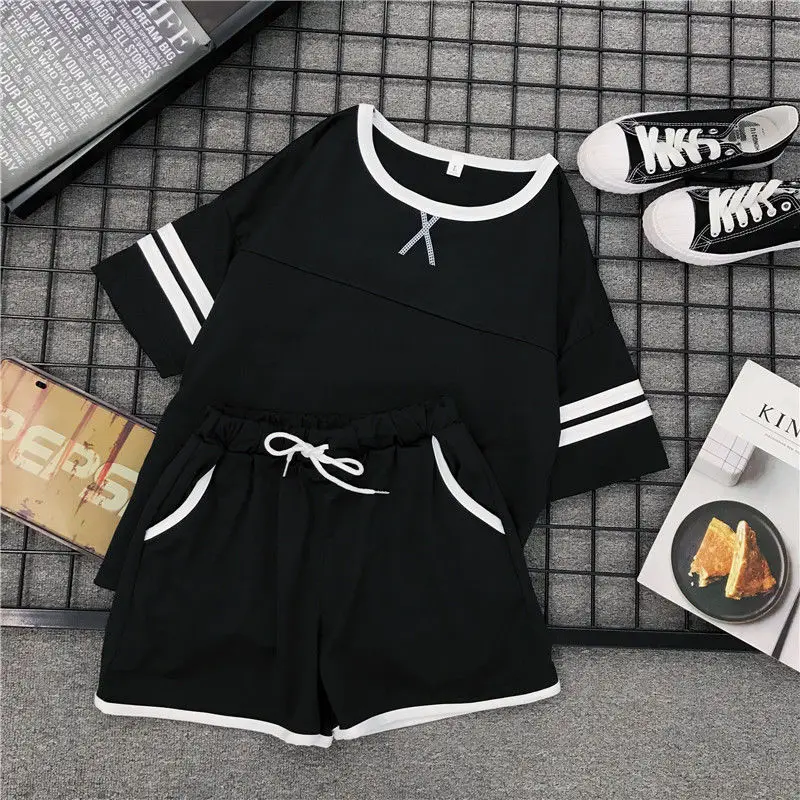 Спортивный костюм Cyanlee летние шорты с коротким рукавом для девушек и студенток