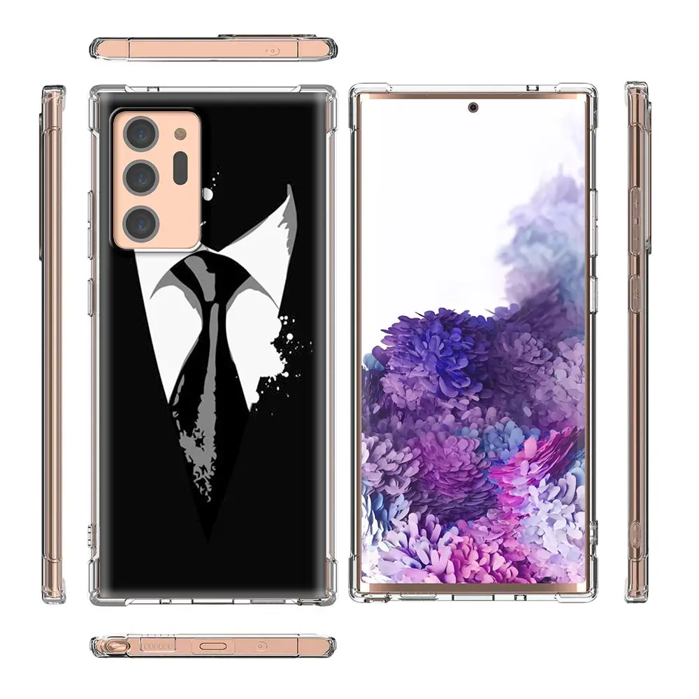 

Dark Suit Mystery Man Shockproof Airbag Phone Case for Samsung Galaxy Note 10 20 Note 8 9 10 Plus 20 Ultra 5G Soft TPU Cover