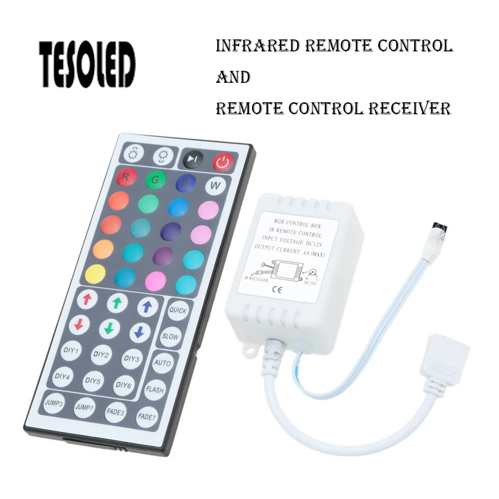 SMD 3528 5050 RGB Светодиодная лента аксессуары DC12V 6A 44 клавиши СИД ИК пульт
