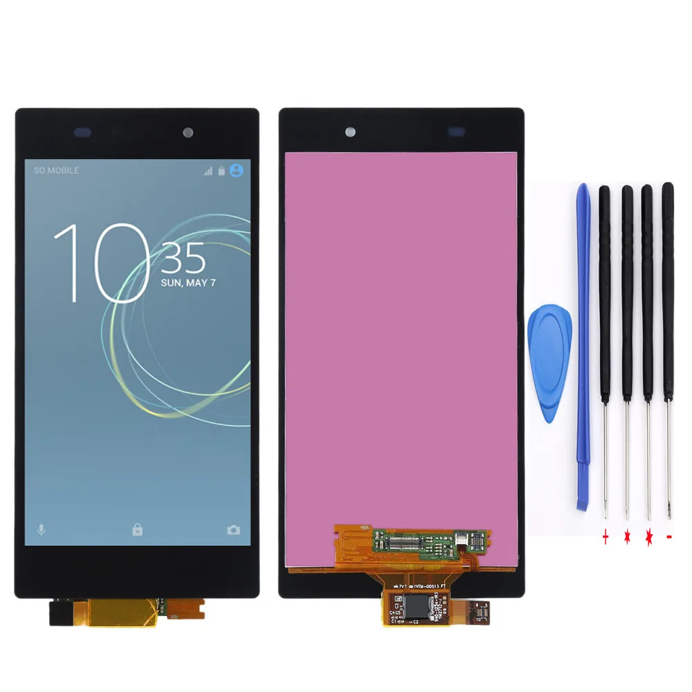 C6903 ЖК для Sony Xperia Z1 L39H C6902 C6903 C6906 ЖК-дисплей с сенсорным экраном дигитайзер полная сборка Замена L39H lcd - Цвет: Black lcd with tools