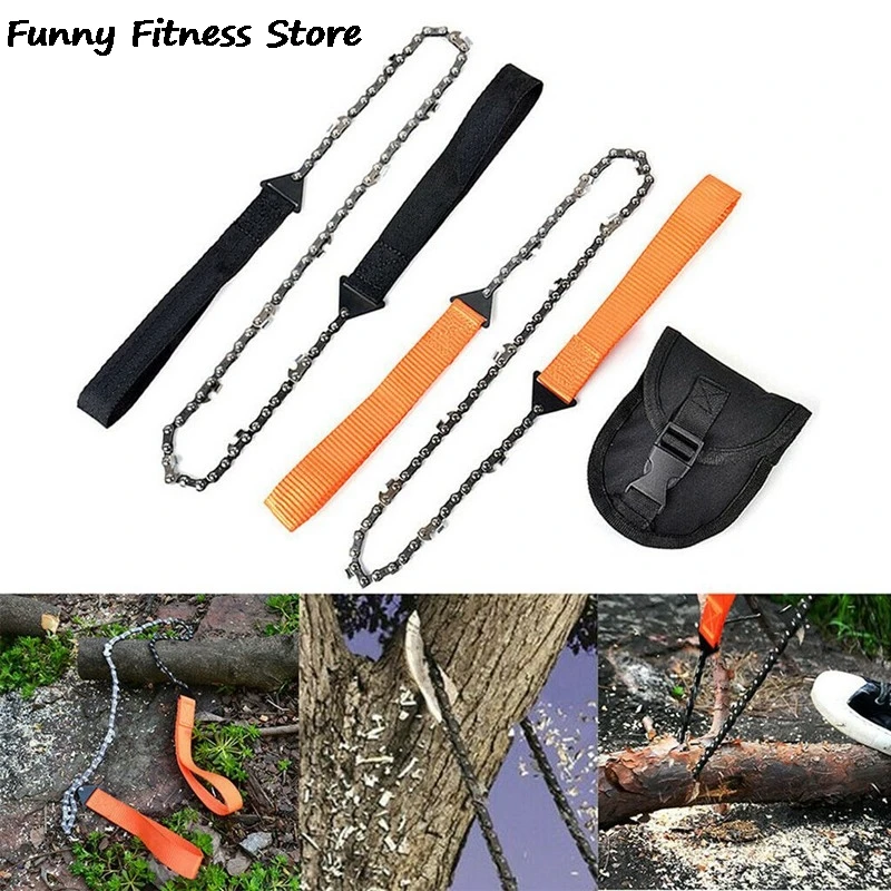 

Портативная цепная пила для выживания на природе, Карманный ручной инструмент для кемпинга, с сумкой, инструменты для деревообработки, ручн...