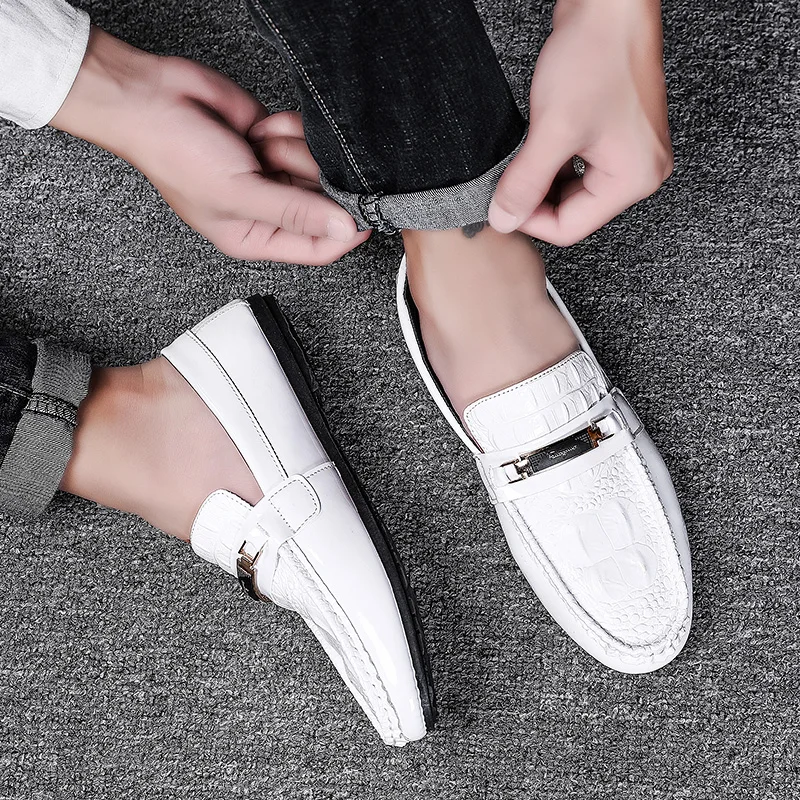 Men shoes loafers casual slip-on male driving moccasins breathable comfy outdoor walking flats non-slip leisure classic | Обувь