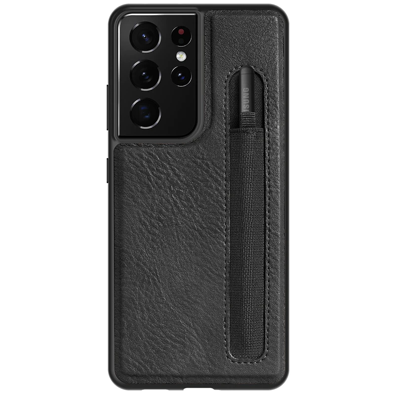 

Чехол-накладка из искусственной кожи для Samsung S21
