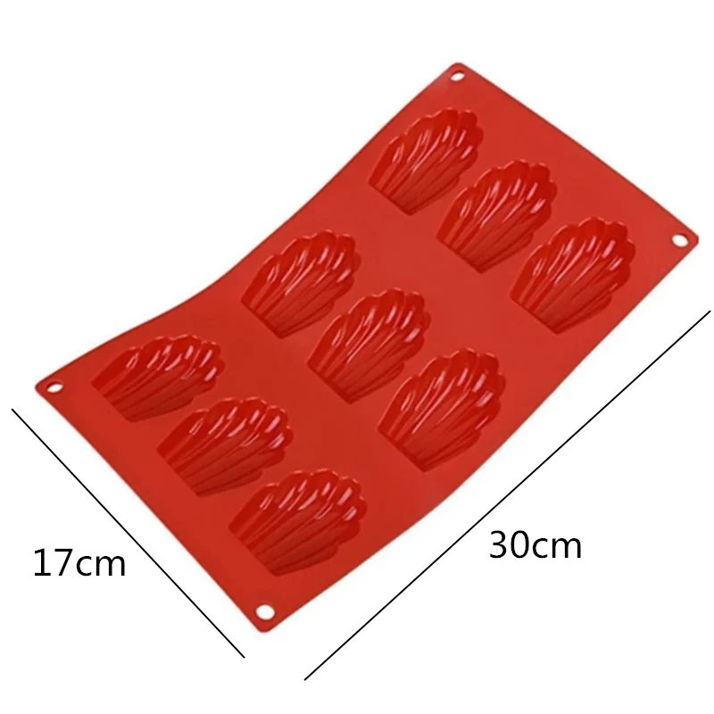 

9 Cavities Madeleine Silicone Cake Mold Shell Biscuits Cake Handmade Soap Moulds Ice Cube Tray Nonstick Silicone Bakeware Mould