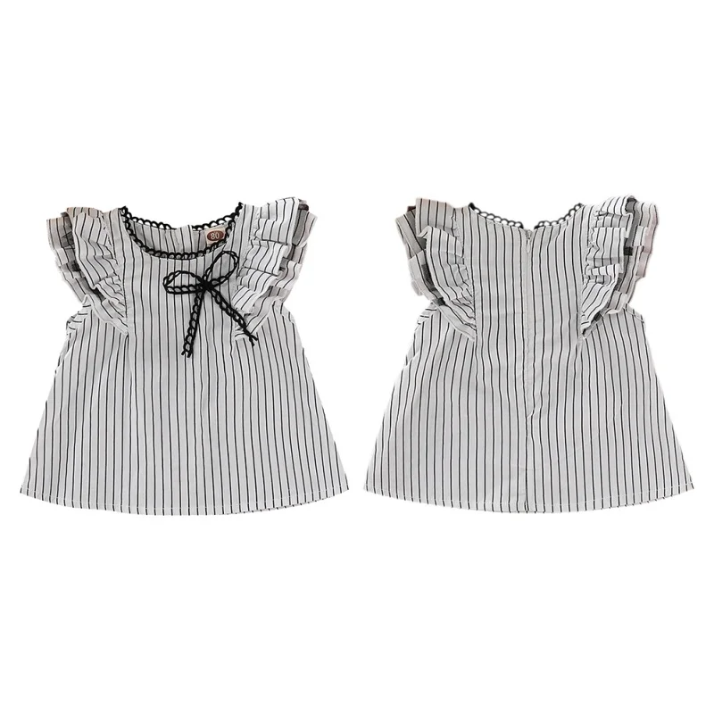 Модное платье для девочек летний повседневный костюм маленьких милое с принтом