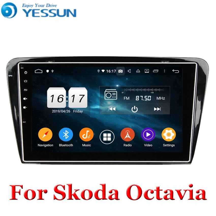 Для Skoda Octavia 3 A7 2013 автомобильный Радио Мультимедиа Видео плеер навигация gps Android 9,0 No 2din Восьмиядерный