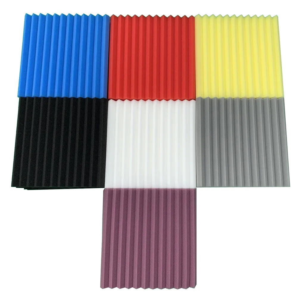 

New 6pcs 30X30X2.5CM Soundproofing Acoustic Foam Tiles Noise Sound-Absorbing Sound Treatment Studio Room Absorption Tiles foam