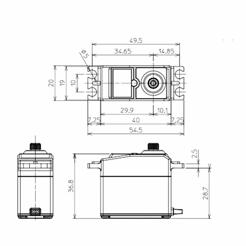 Высоковольтный бесщеточный Стандартный цифровой сервопривод Futaba BLS371SV S.Bus2 HV