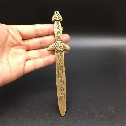 Меч из чистой меди семи звезд восемь тройных грамм украшение меч от зла волшебное