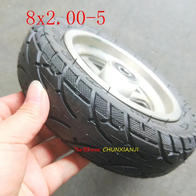 Хорошее качество 8x2. 00 5 бескамерные шины колеса 8*2 ступицы карманный велосипед