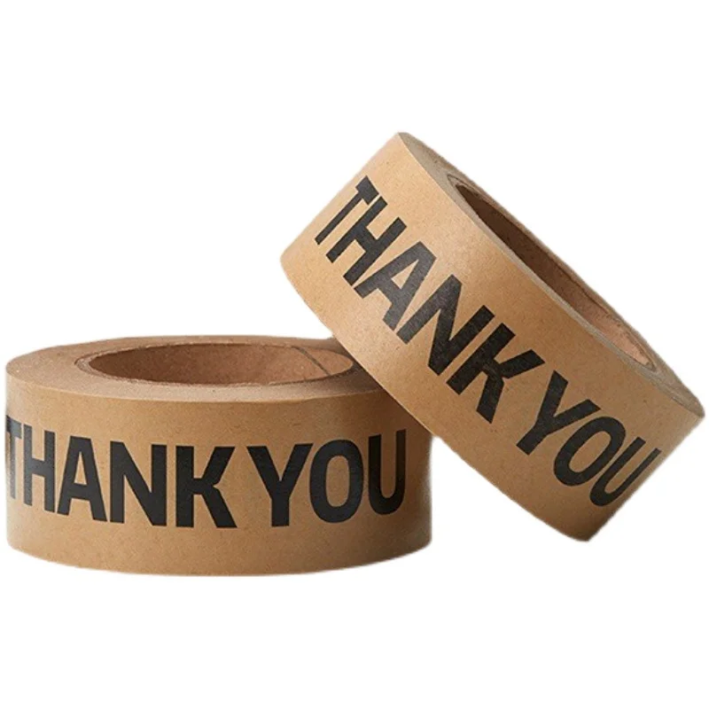 

Предупреждающая лента из крафт-бумаги "СПАСИБО"