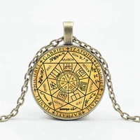 mysterious divination geometric figure necklace high end men and women accessories crystal jewelry pendant necklace