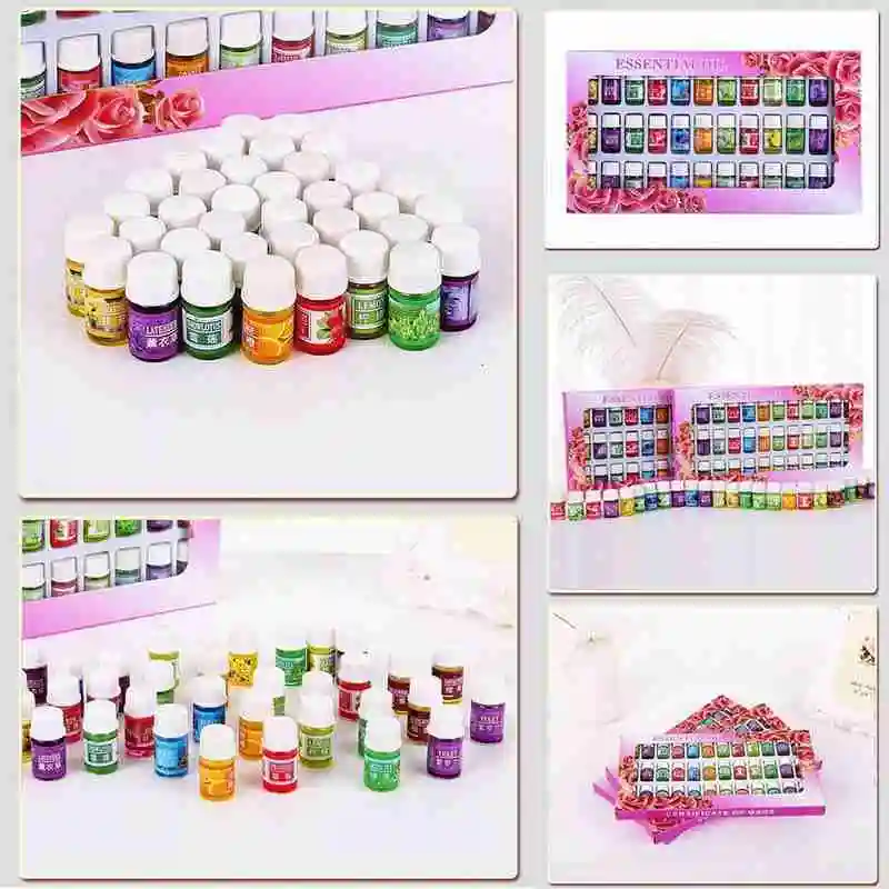 

Essential Oil Set 36 Bottles Aromatic Plant Water Soluble Fragrance Oil Aromatherapy Diffusers Freshness Air Relieve Stress