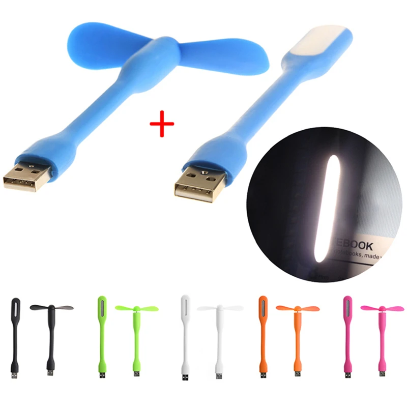 

Flexible USB Fan USB LED Light Lamp For MacBook Laptop Notebook PC Power Bank X6HB