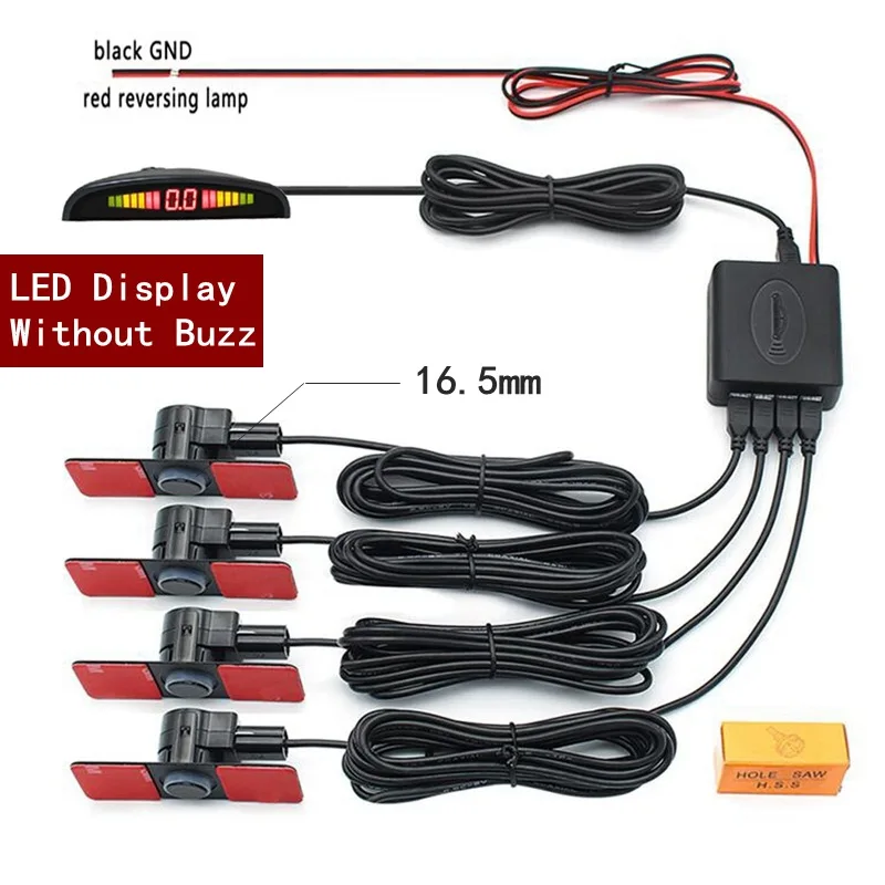 Автомобильный парктроник парковочные датчики светодиодный/ЖК/звуковой сигнал с