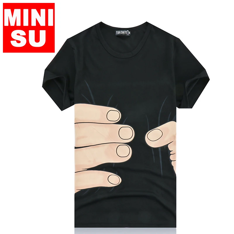 Мужская Повседневная футболка MINISU белая и черная для фитнеса S 2XL высокое