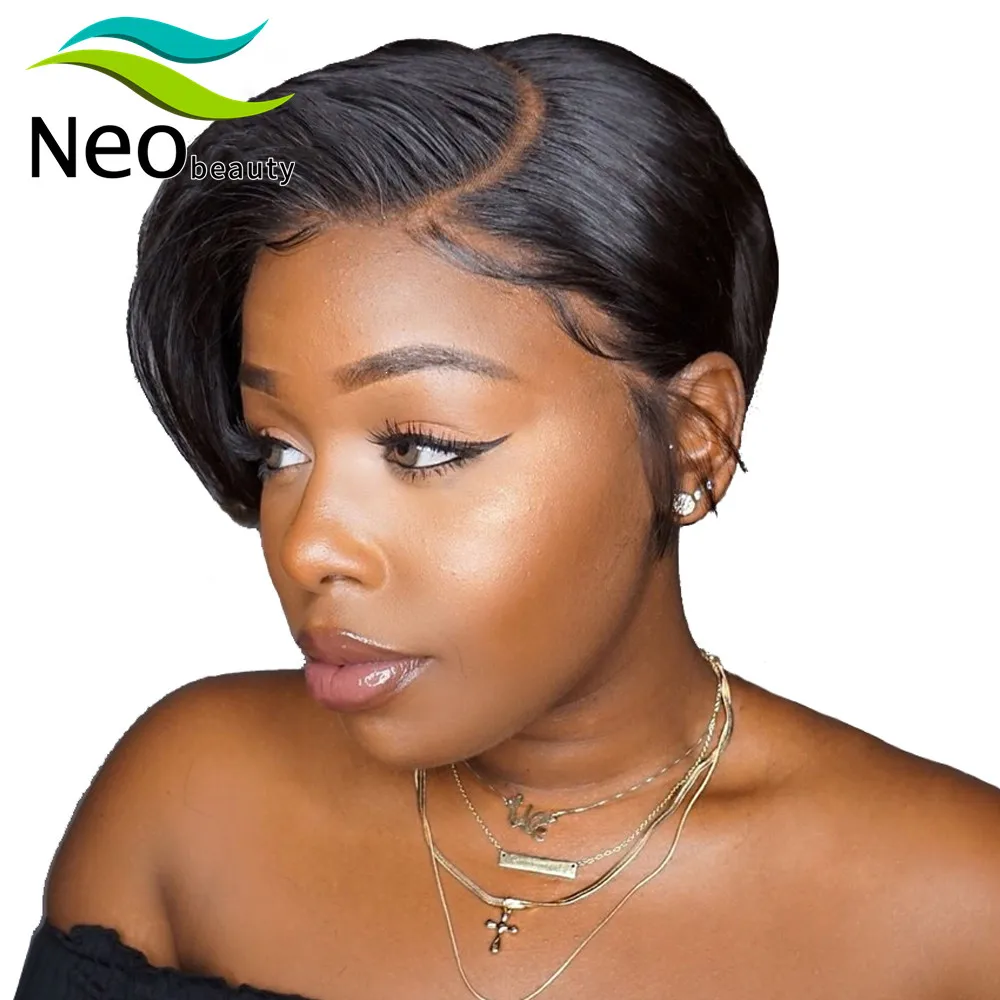 

Парик из человеческих волос с вырезами фея, короткие прямые волосы, полностью машинная работа, Омбре, блонд, бордовый парик, дешевые парики и...