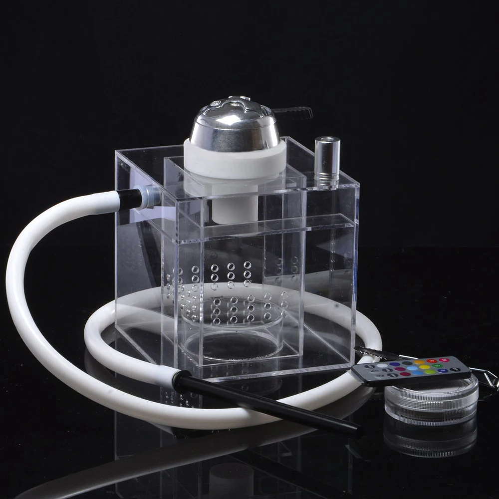 2019 новый прозрачный акриловый кальяна с светодиодный светильник для наргиле