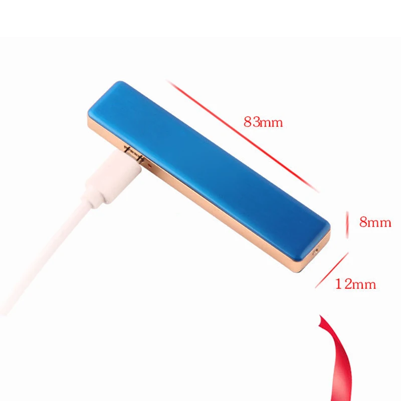 Горячая электрическая зажигалка USB перезаряжаемое Беспламенное ветрозащитное
