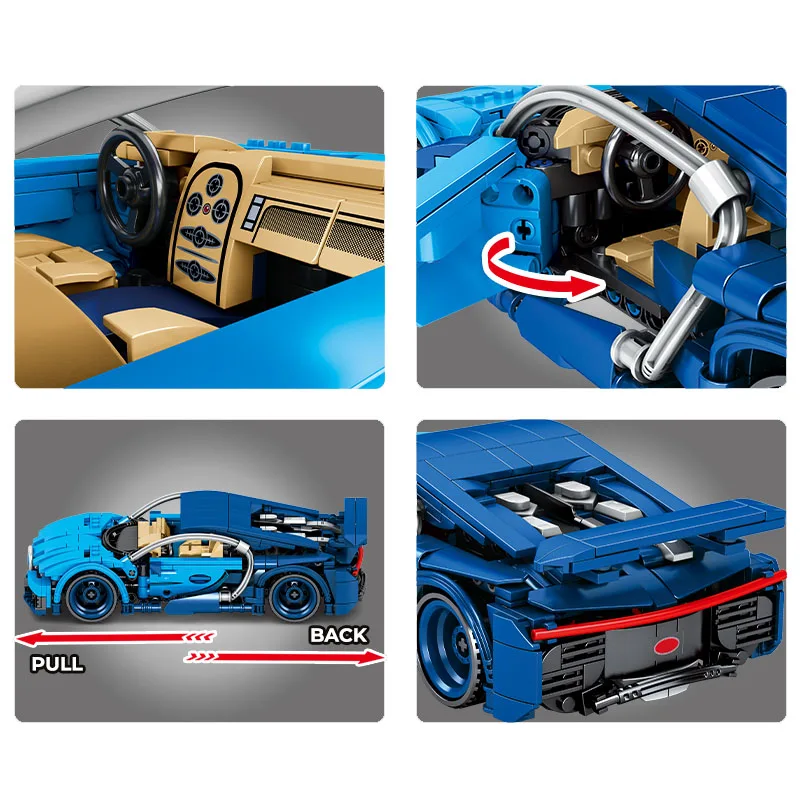 641 шт. Детский конструктор скоростные гоночные автомобили|Блочные конструкторы| |