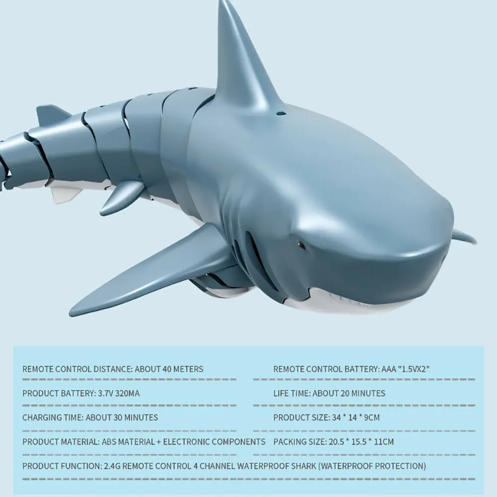 Электрическая мини-рыба с дистанционным управлением 2 4 ГГц Акула для детей