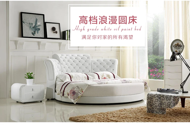 Умный каркас кровати camas спальня кровать двуспальная горит кровати سرير muebles de dormitorio мебель светодиодный светильник круглый натуральная кожа