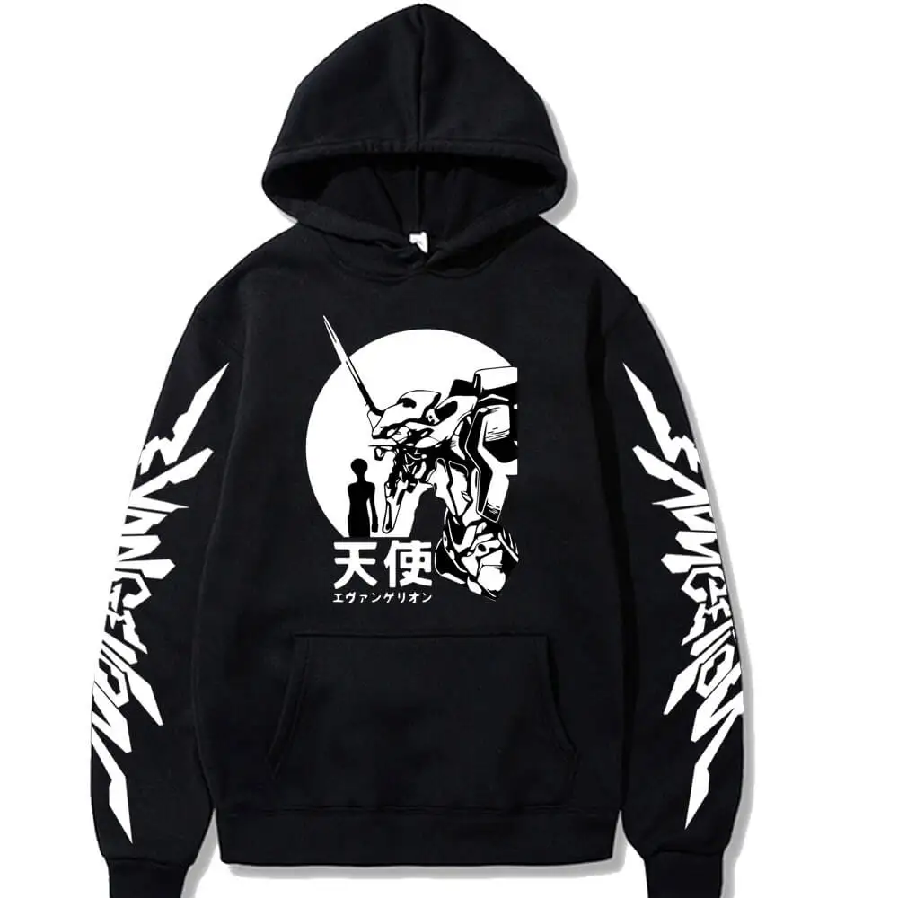 

Funny Japan Anime Evangelion Men Manga Hoodies Fashion Unisex Winter Oversize Long Sleeve Sweatshirts Homme