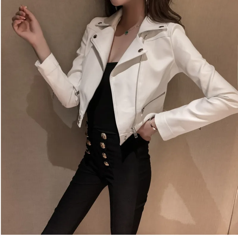 Fashion Women Jackets Spring Autumn Fake Faux Leather Jackets Motorcycle Outerwear Veste Femme Casaco Feminino Jaqueta Chaquetas