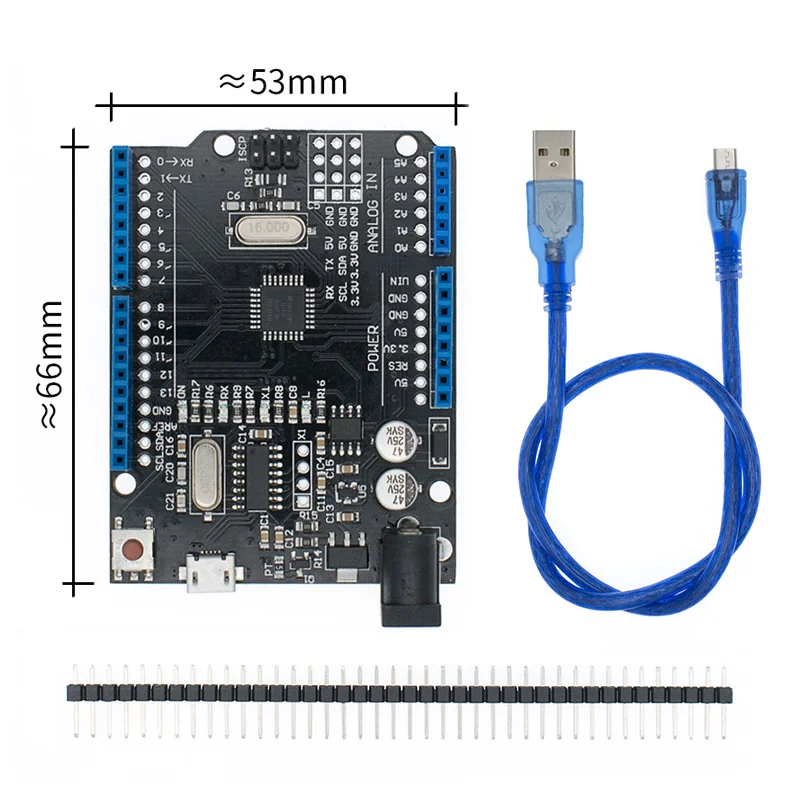Black With USB Cable UNO R3 CH340G+ MEGA328P SMD чип 16 МГц для Arduino UNO R3 макетная плата USB кабель aega328p один комплект - Цвет: Black With USB Cable