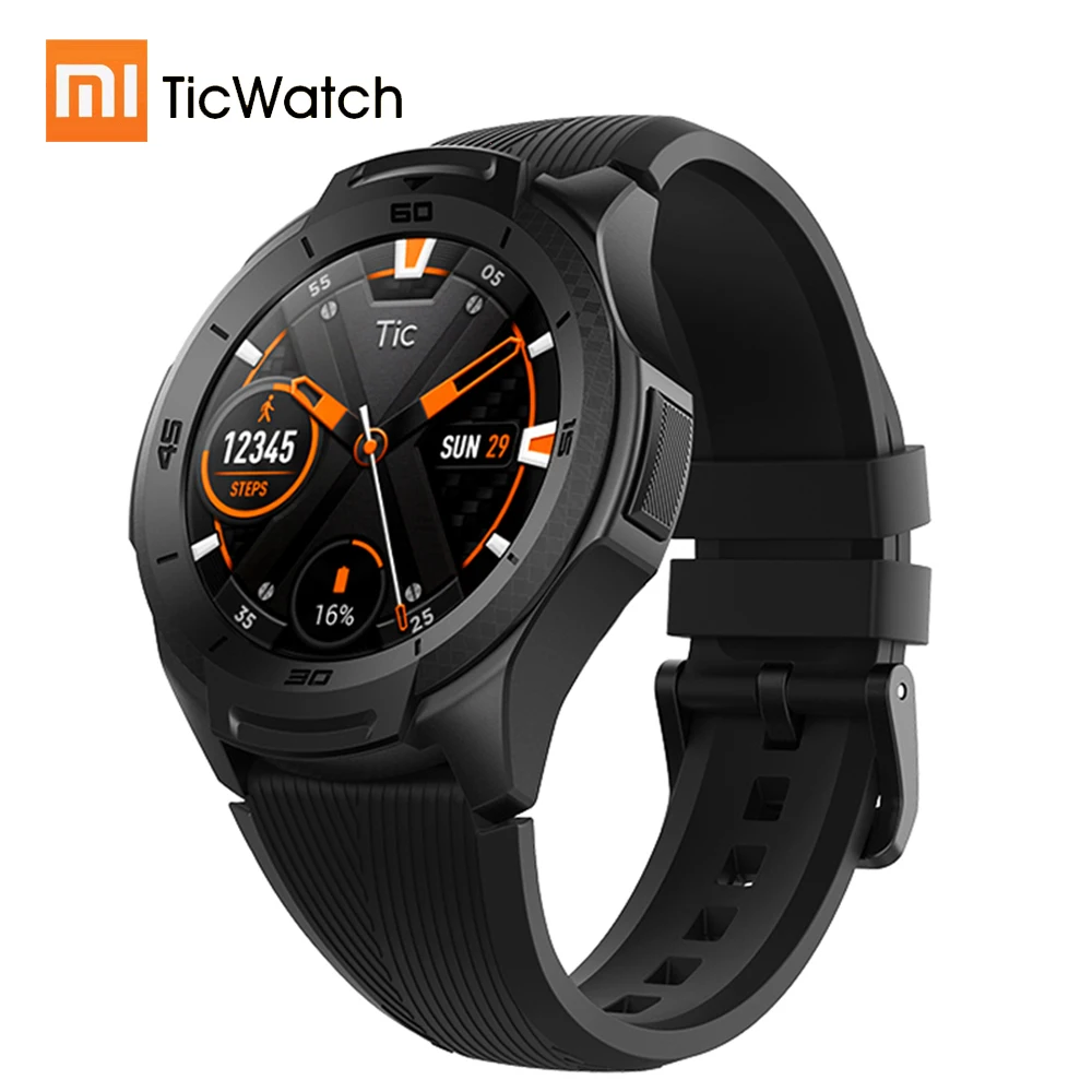 Смарт-часы Xiaomi TicWatch S2 для спорта на открытом воздухе, умные часы, монитор сердечного ритма, водонепроницаемость, gps, самостоятельное отслеживание спорта