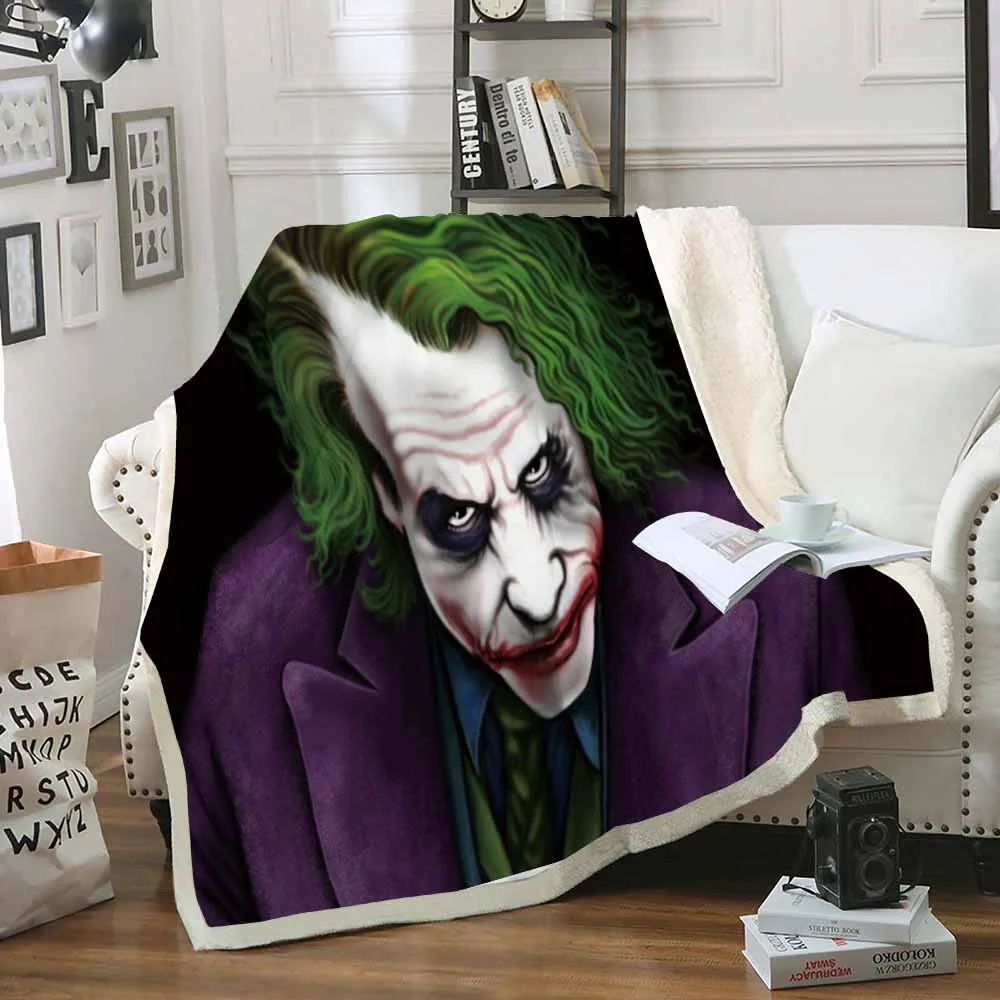 Ужас лицо клоуна подстежка на искусственном меху Одеяло знаменитого фильма