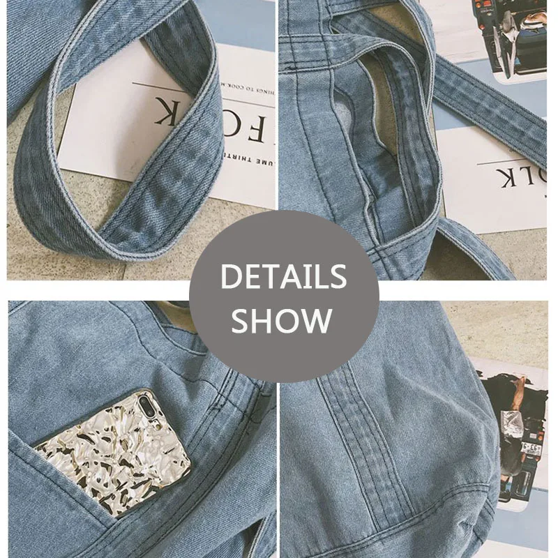 Wahyah джинсовая сумка через плечо для женщин повседневные джинсовые сумки женские