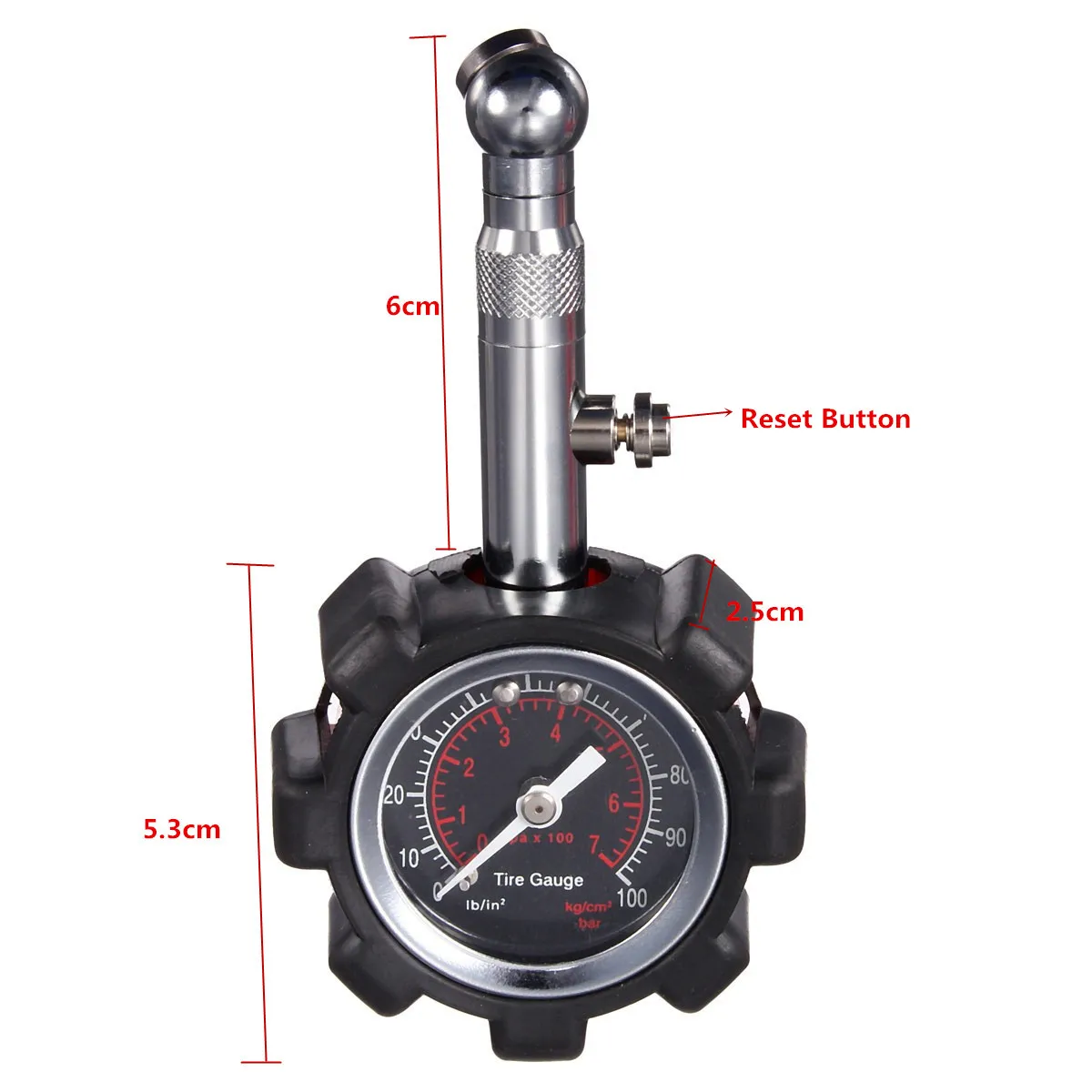 От 0 до 100PSI точные наклейки на автомобиль мотоцикл датчики давления воздуха прецизионный Циферблат Аналоговые измерительные приборы давления