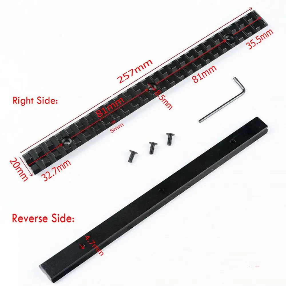 25-slot Picatinny Weaver база для рейки Riser Adapter напрвляющая для прицела