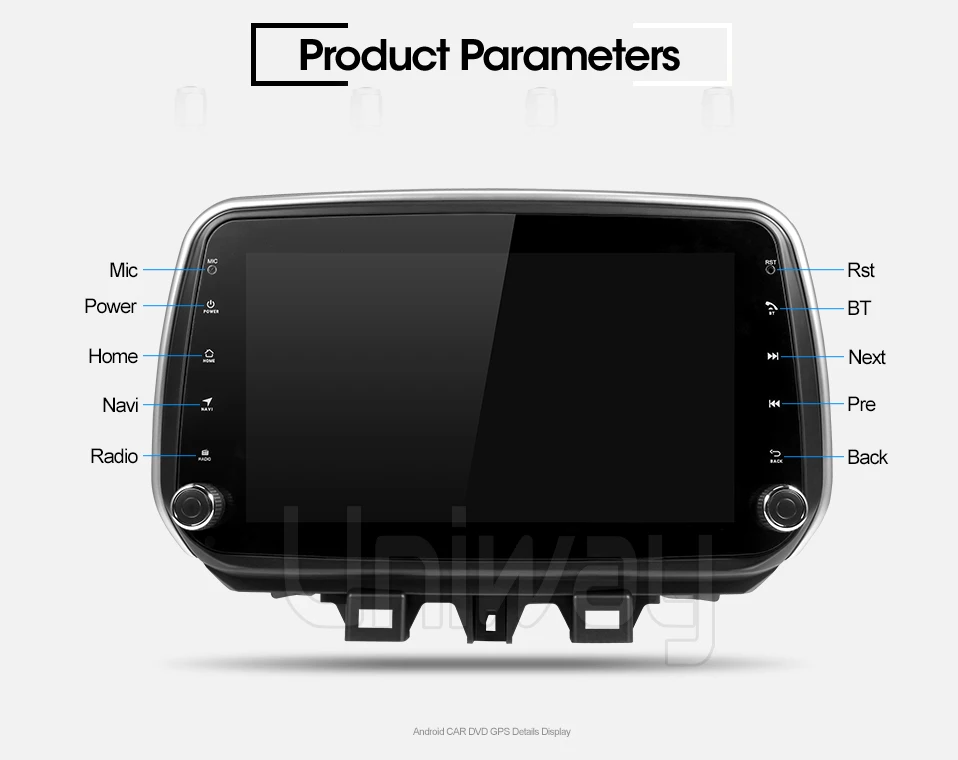 Uniway android 9,0 2G+ 3 2G dvd-плеер автомобиля для hyundai Tucson/IX35 мультимедиа автомобильный Радио gps навигация видео плеер