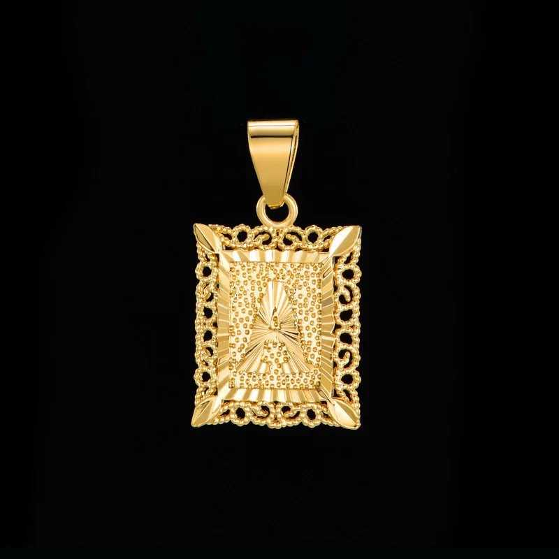 Ожерелье с полыми филигранными надписями для мужчин и женщин модное Ювелирное