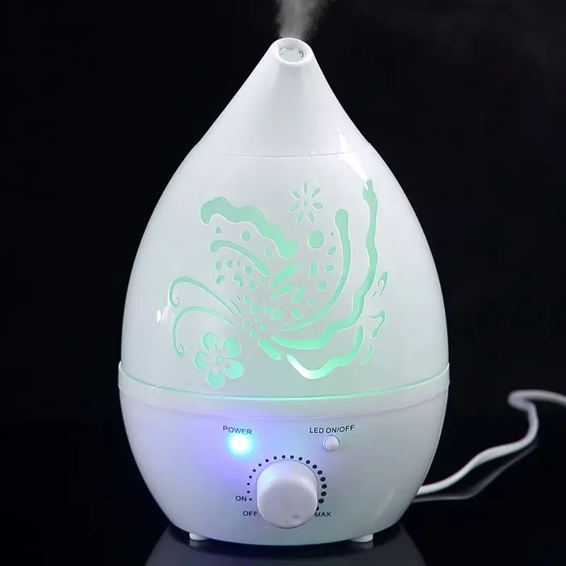 

1.3L Ultrasonic Home Aroma Humidifier Air Diffuser Purifier Atomizer Essential Oil 7 Color LED Light Butterfly Mist Maker for