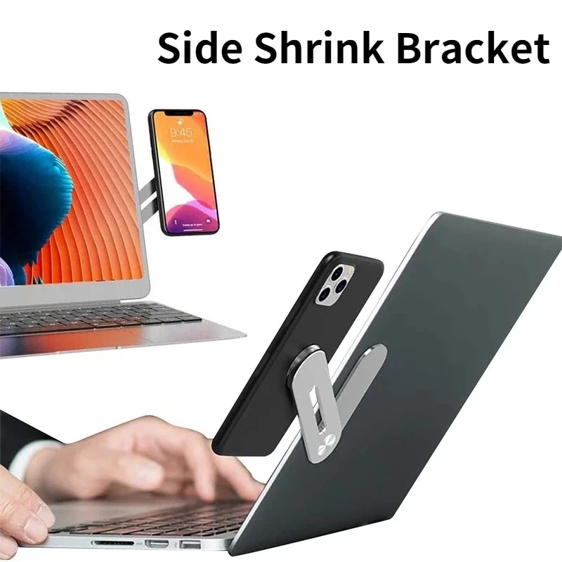 

Plastic Portable Shrink Stand For All Mobile Phones Laptop Side Folding Mobile Phone Holder On For Android/IOS Mobile Phones