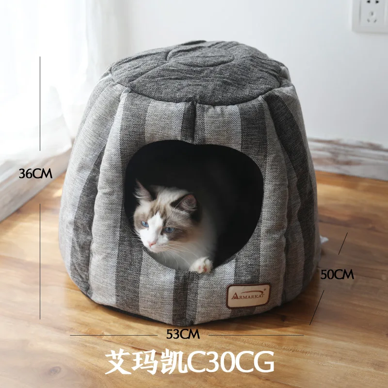 Роскошная зимняя теплая кровать для кошачьих туалетов домик кошек маленькие