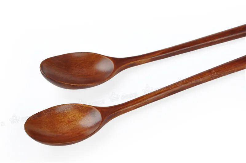 

Spoon Tableware 2 Pcs Natural Japanese Style Wooden Soup Spoons With Long Handle Natual Wood Dessert Tea Coffee Spoon Rice