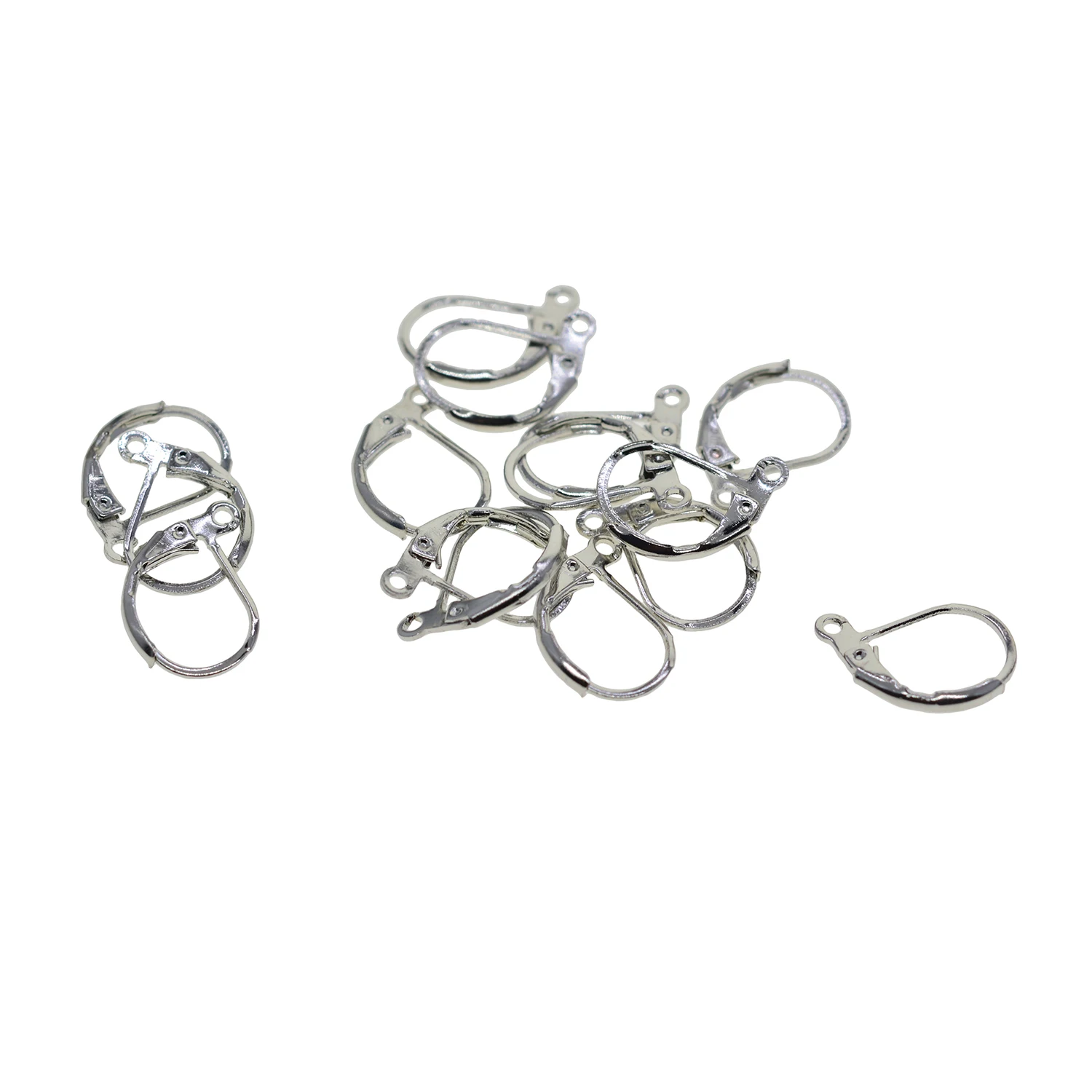 100 шт. французские серьги зажимы для ушей с крючком D овальная открывающаяся петля