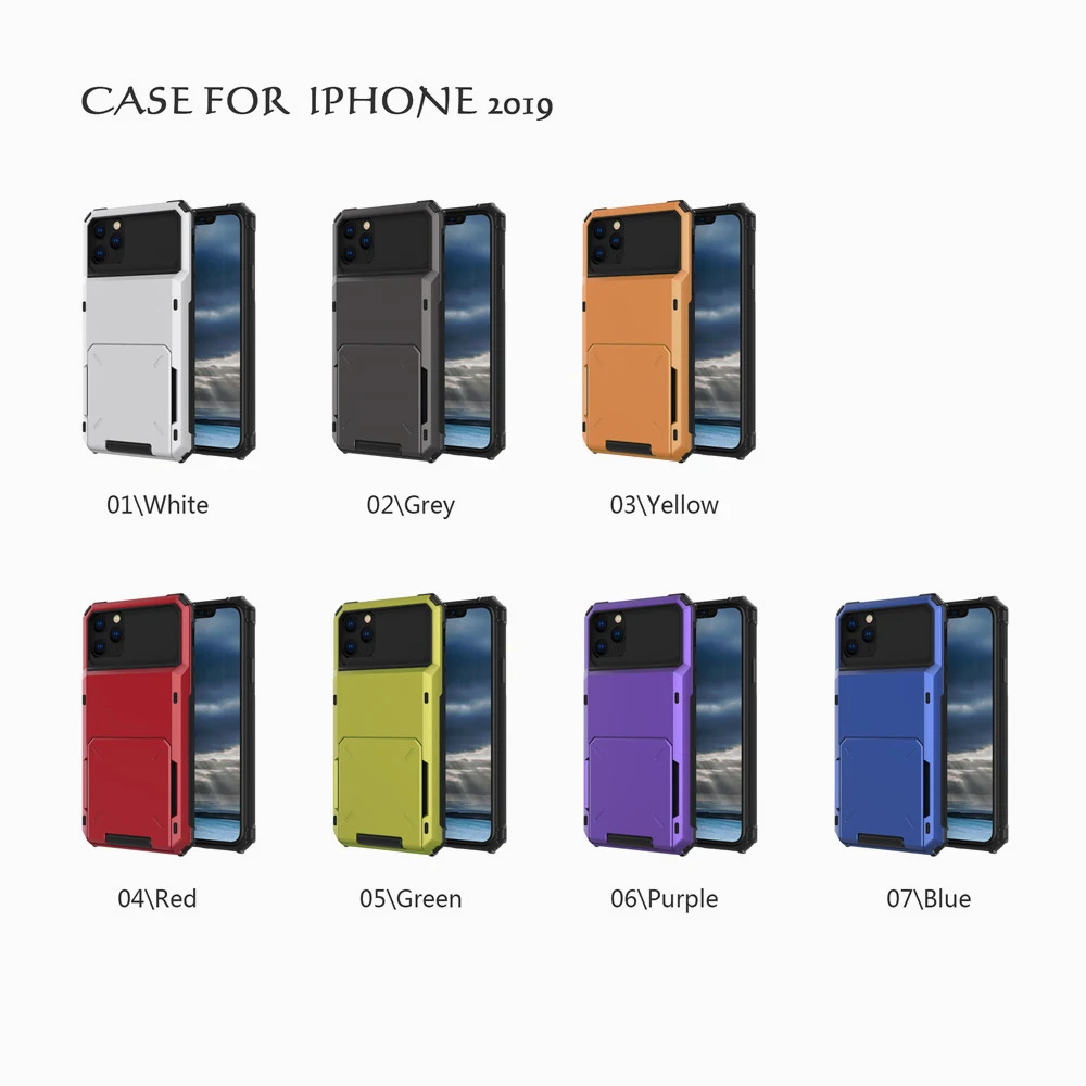 

Credit Card Slots Case For iPhone 11 Pro MAX 2019 6 6S 7 8 Plus 7+ Case Wallet ID Slot Cover For iPhone 11 11Pro 2019 XI X 7plus