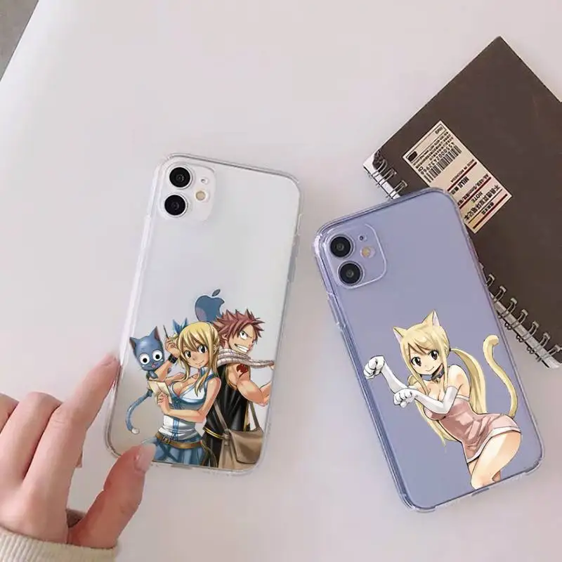 

Fairy Tail Phone Case For iphone 13 12 11 mini x xs xr pro max 8 7 6s 6 plus Transparent soft